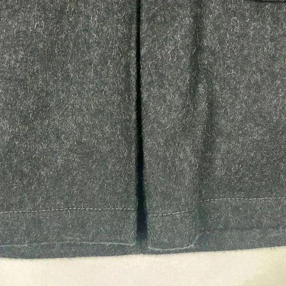 Gap Women’s Mini Skirt Dark Charcoal Gray Zip Front Front Square Pockets Wool 6 - Picture 6 of 8